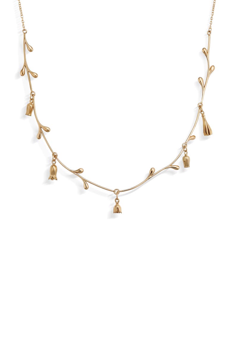 Spell Botanicals Collar Necklace, Main, color, METALLIC GOLD