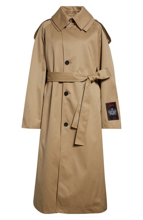 Shop Jean Paul Gaultier The Deconstructed Twill Trench Coat In Beige