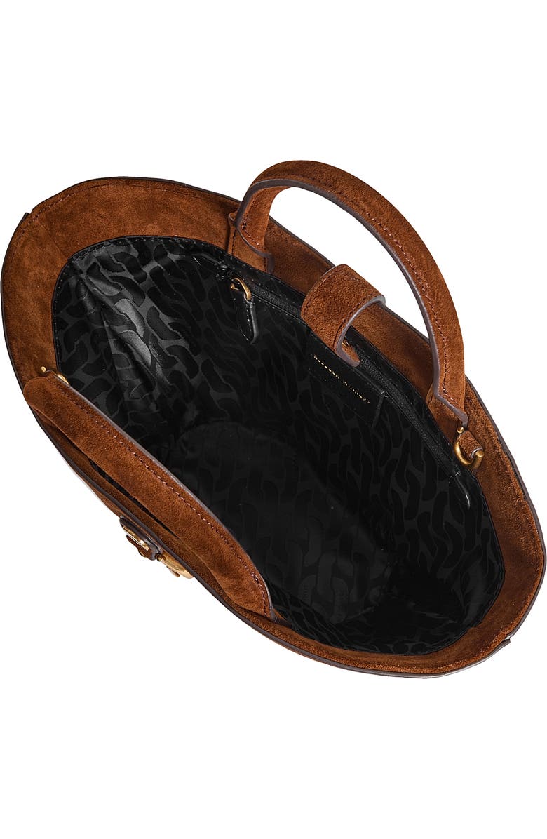 Rebecca Minkoff Mini Megan Suede Fan Tote, Alternate, color,