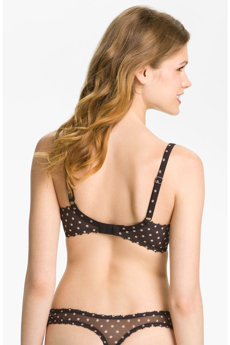 'Patsy' Padded Underwire Half Cup Bra, Alternate, color, BLACK