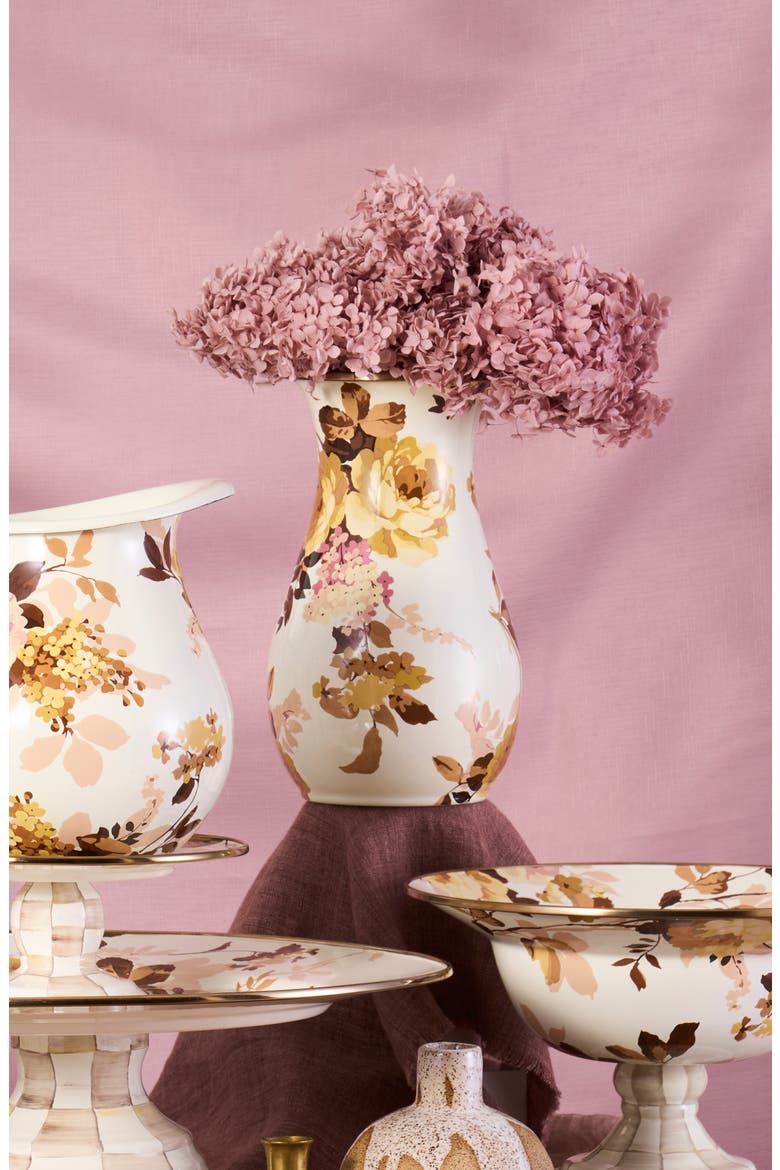 Wild Rose Tall Vase, Alternate, color, WHITE