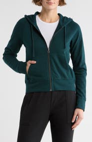 James Perse French Terry Crop Zip Hoodie