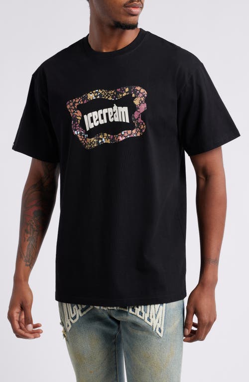 ICECREAM Flag Graphic T-Shirt in Black 