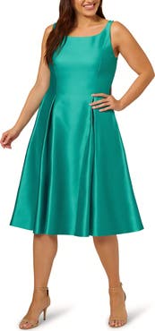 adrianna papell sleeveless mikado fit flare midi dress Sleeveless Mikado Fit & Flare Midi Dress (Women)
