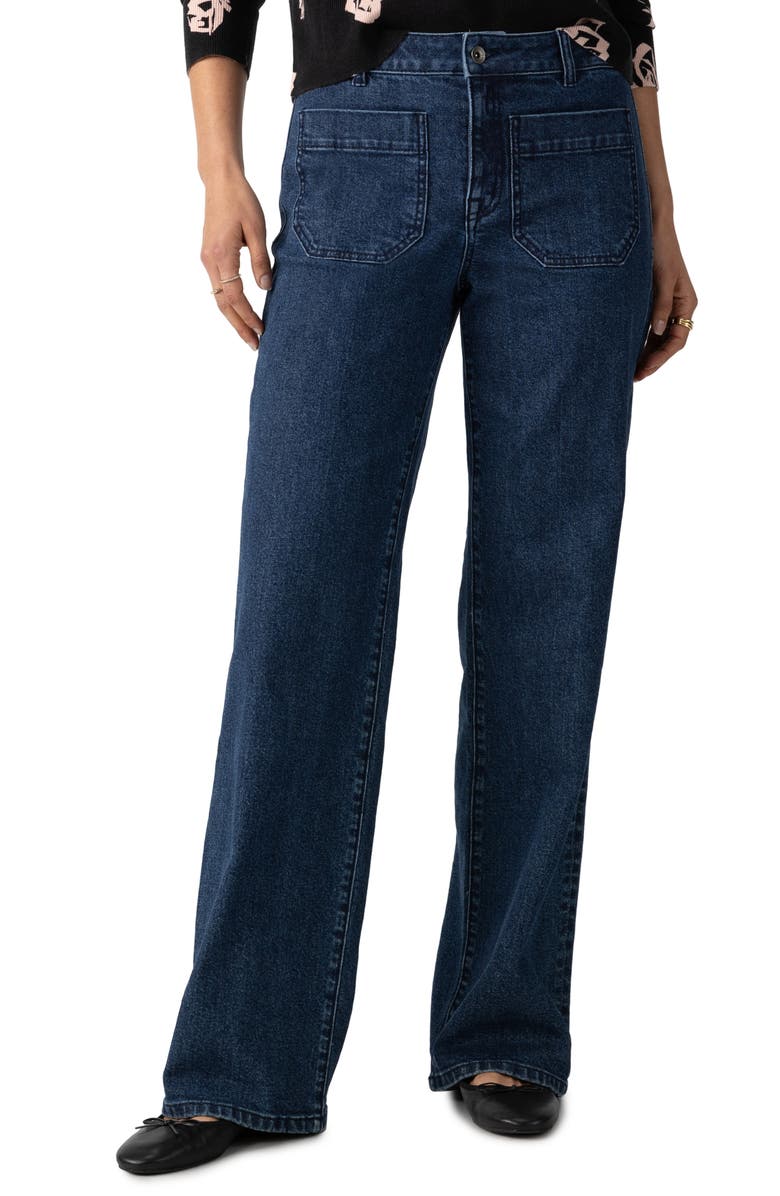 Sanctuary The Marine Patch Pocket Wide Leg Jeans, Main, color,