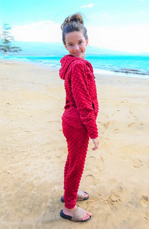 Limeapple Minky Bubble Jogger Pants In Red