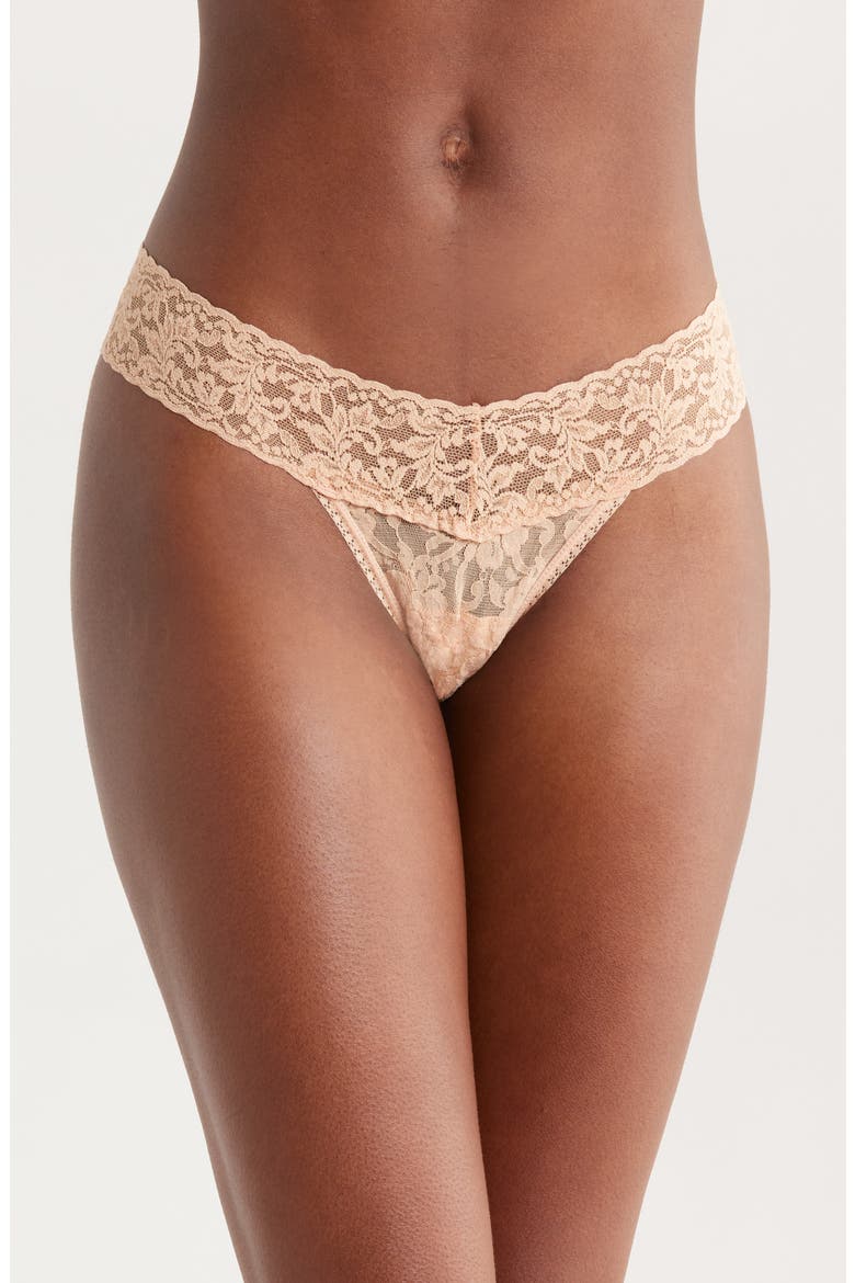 Low Rise Thong, Main, color, HONEY