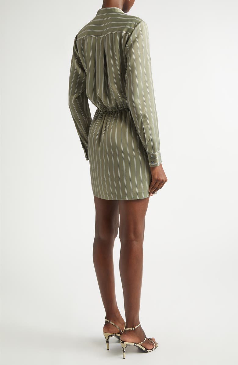 Ramy Brook Theodora Stripe Long Sleeve Dress, Alternate, color, Safari Green Seaside