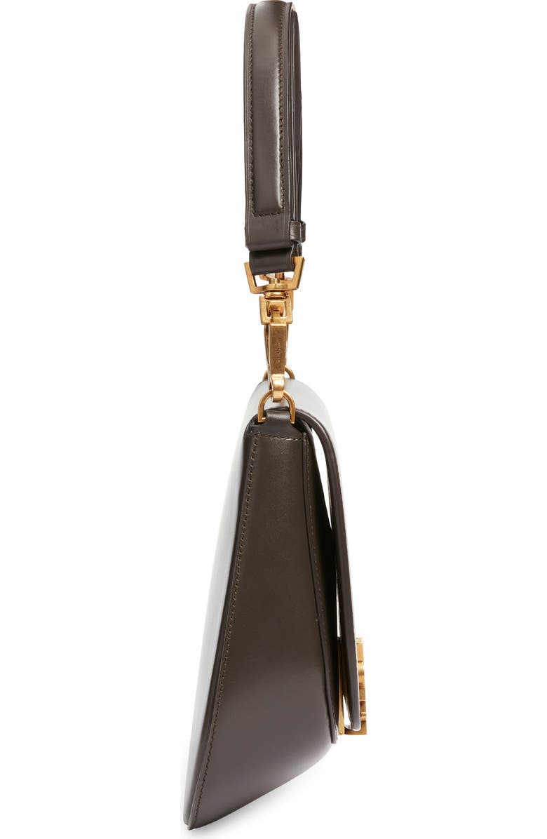 Saint Laurent Voltaire Box Leather Top Handle Bag, Alternate, color, Urban Grey