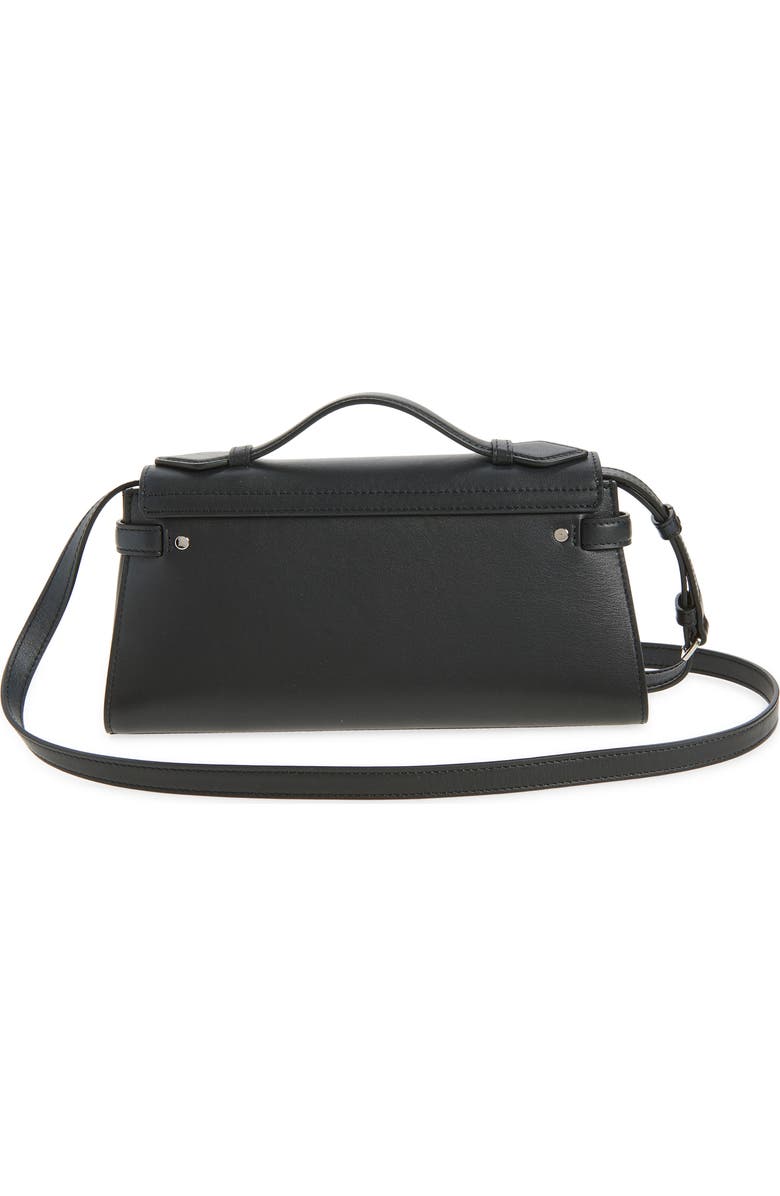 Proenza Schouler Tate Leather Clutch, Alternate, color, Black