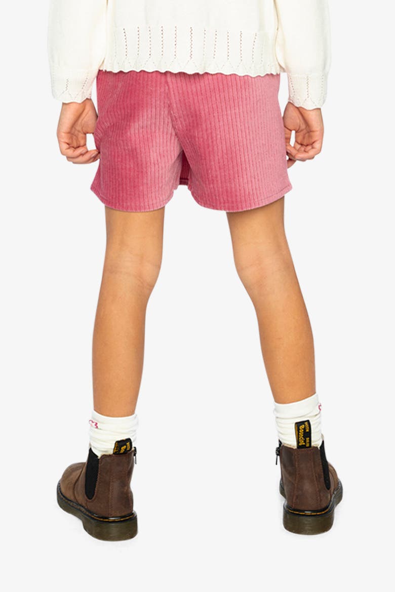 Corduroy Built-In Shorts Elastic Waist Skort, Alternate, color, Raspberry Pink