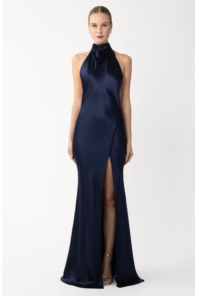Penelope Satin Gown, Alternate, color, MIDNIGHT BLUE