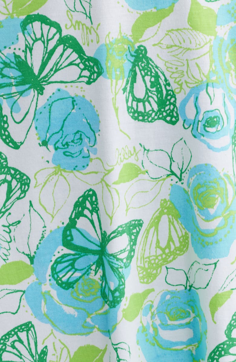 Lilly Pulitzer<sup>®</sup> Dwyer Floral Print Midi Dress, Alternate, color, Resort White Monarch Rose