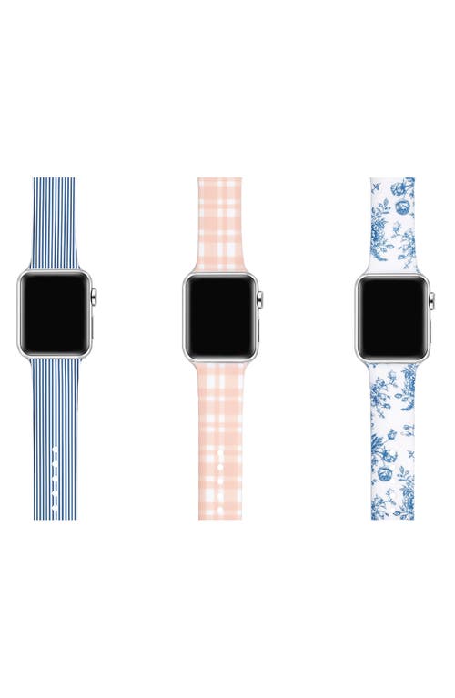 The Posh Tech Assorted 3-pack Printed Silicone Apple Watch® Watchbands In Assorted