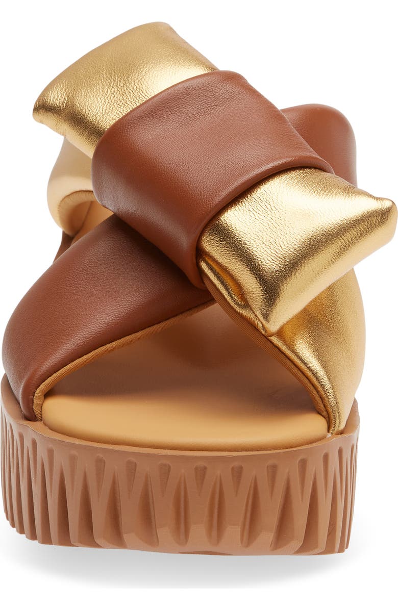 4CCCCEES Plia Bow Platform Slide Sandal, Alternate, color, Gold