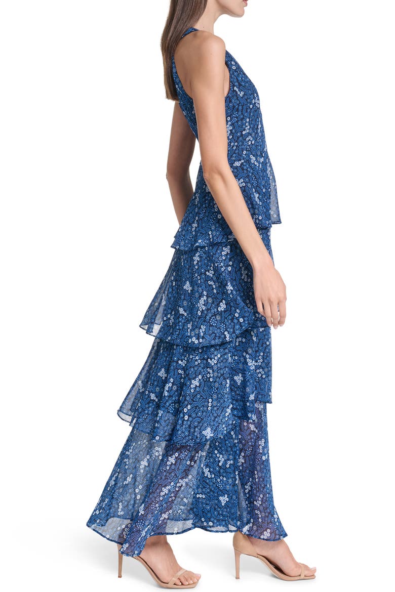 Tiered Maxi Dress, Alternate, color, SKY CAPTAIN/ BLUE