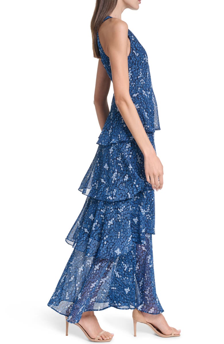 Tommy Hilfiger Tiered Maxi Dress, Alternate, color, Sky Captain/ Blue