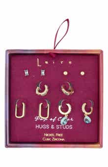 5-Pack Stud & Hoop Earrings