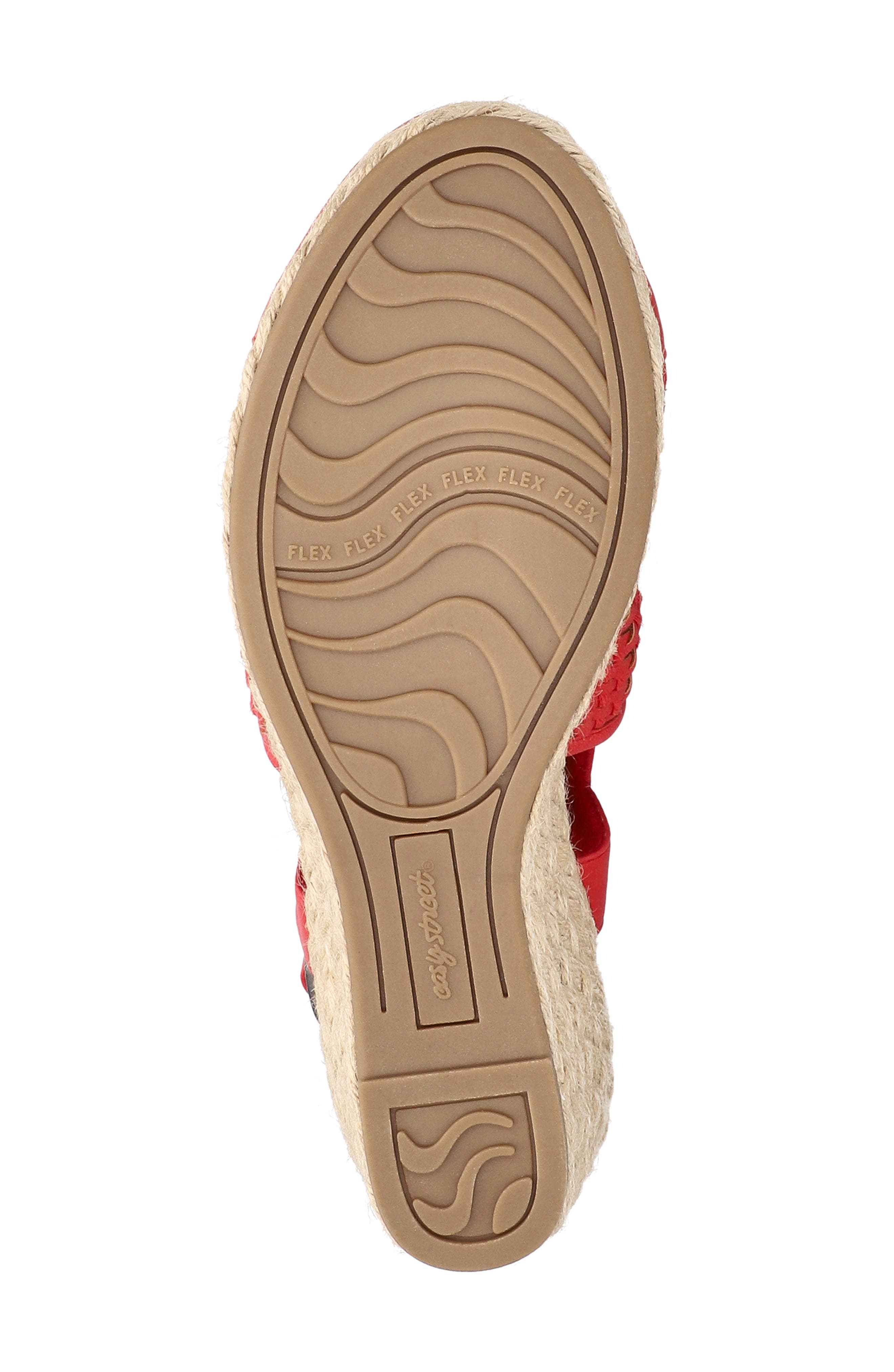 EASY STREET Taffy Slingback Espadrille Wedge Sandal, Alternate, color, Red