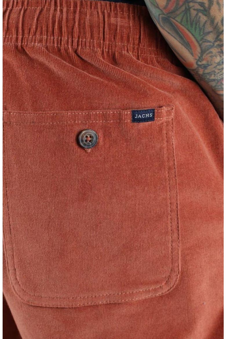 Stretch Corduroy Pull-On Shorts, Alternate, color, RUST