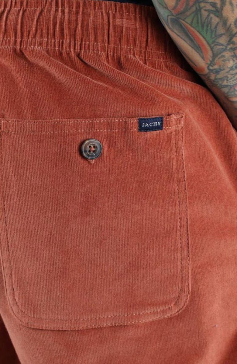JACHS Stretch Corduroy Pull-On Shorts, Alternate, color, Rust