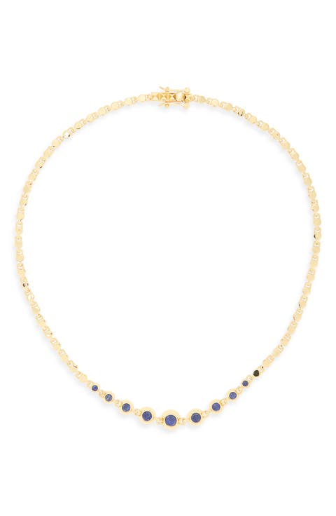 Crescent Lapis Lazuli Necklace