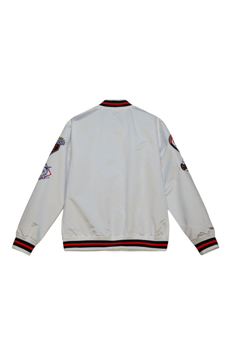 Mitchell & Ness Men's Mitchell & Ness White San Francisco Giants City Collection Satin Full-Snap Varsity Jacket, Alternate, color, 