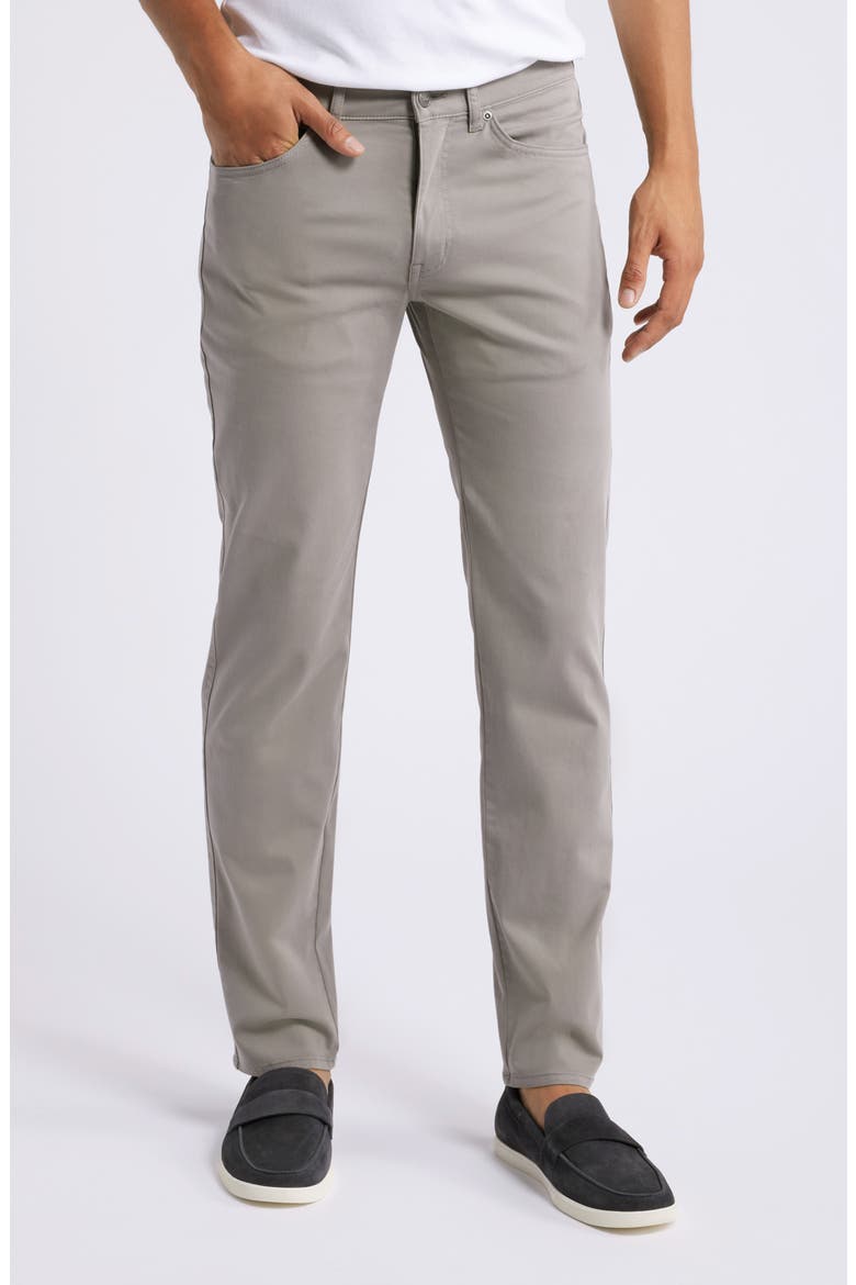 Signature Stretch Sateen Pants, Main, color, GALE GREY