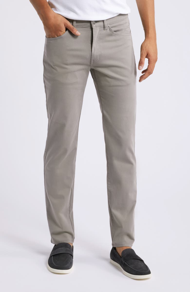 Peter Millar Signature Stretch Sateen Pants, Main, color, Gale Grey