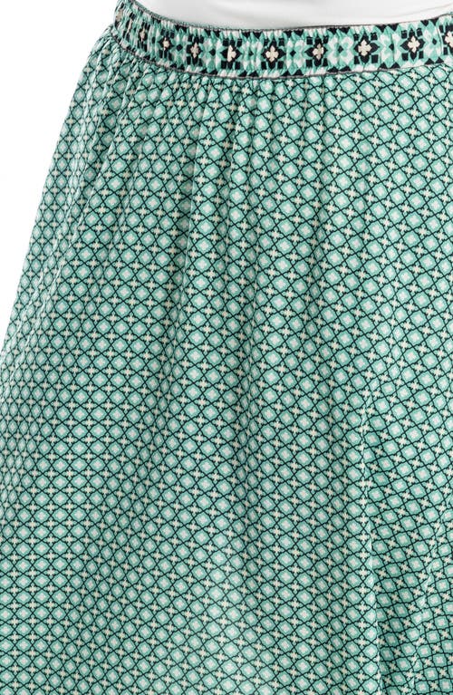 Max Studio Printed Maxi Skirt In Green