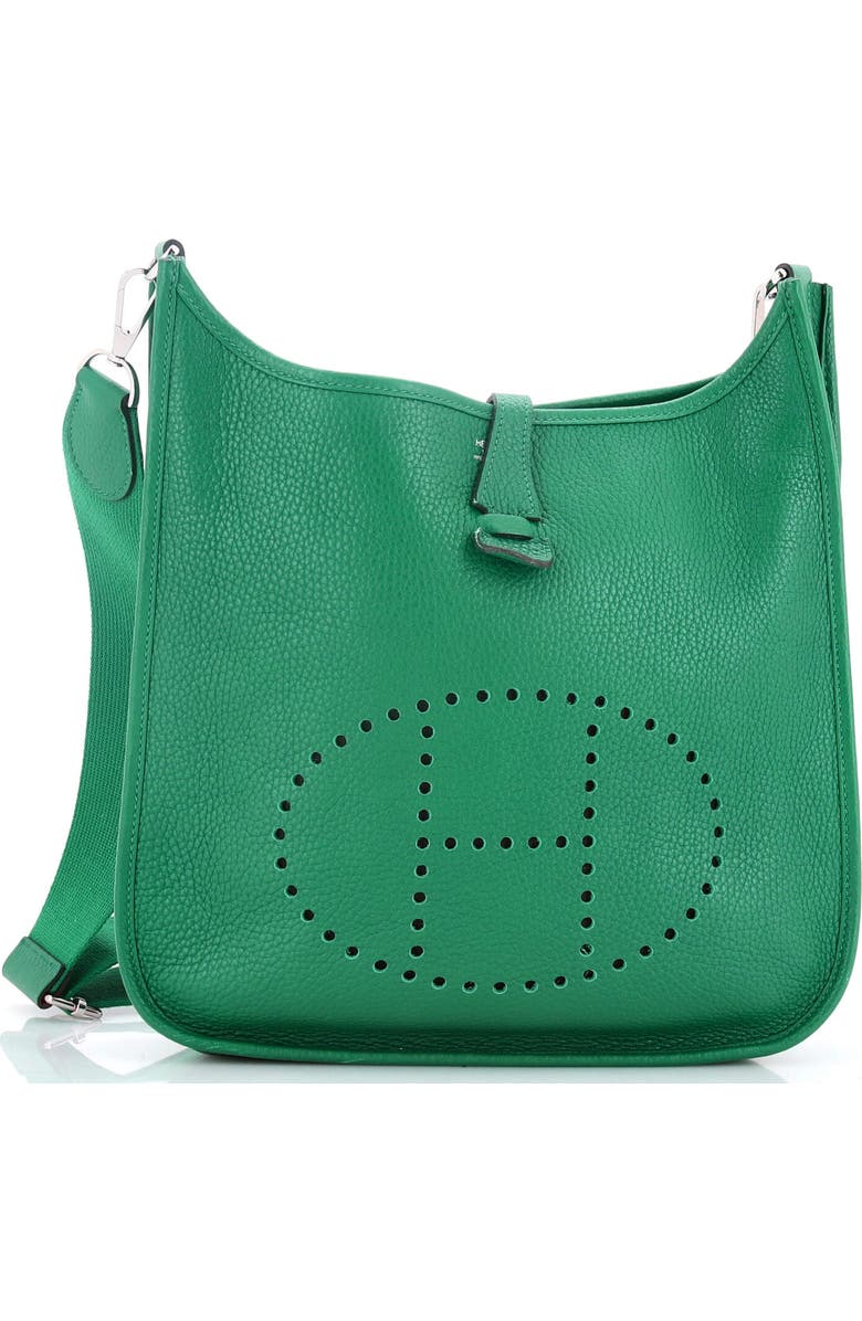 Pre-Owned Hermes Evelyne Bag Gen III Clemence PM, Main, color, Vert Vertigo