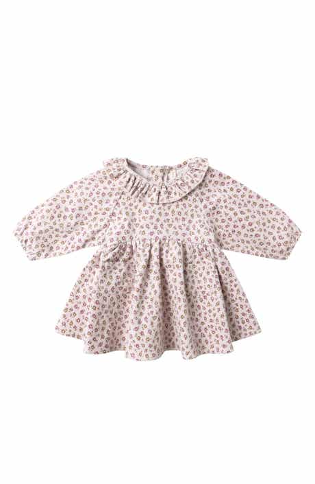 Simone Floral Long Sleeve Cotton Dress & Bloomers