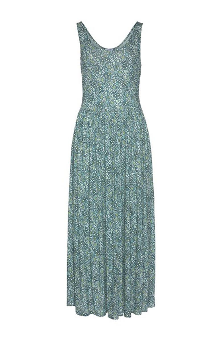 LASCANA Women's Printed Scoop Neck Dress, Alternate, color, Mint Printed