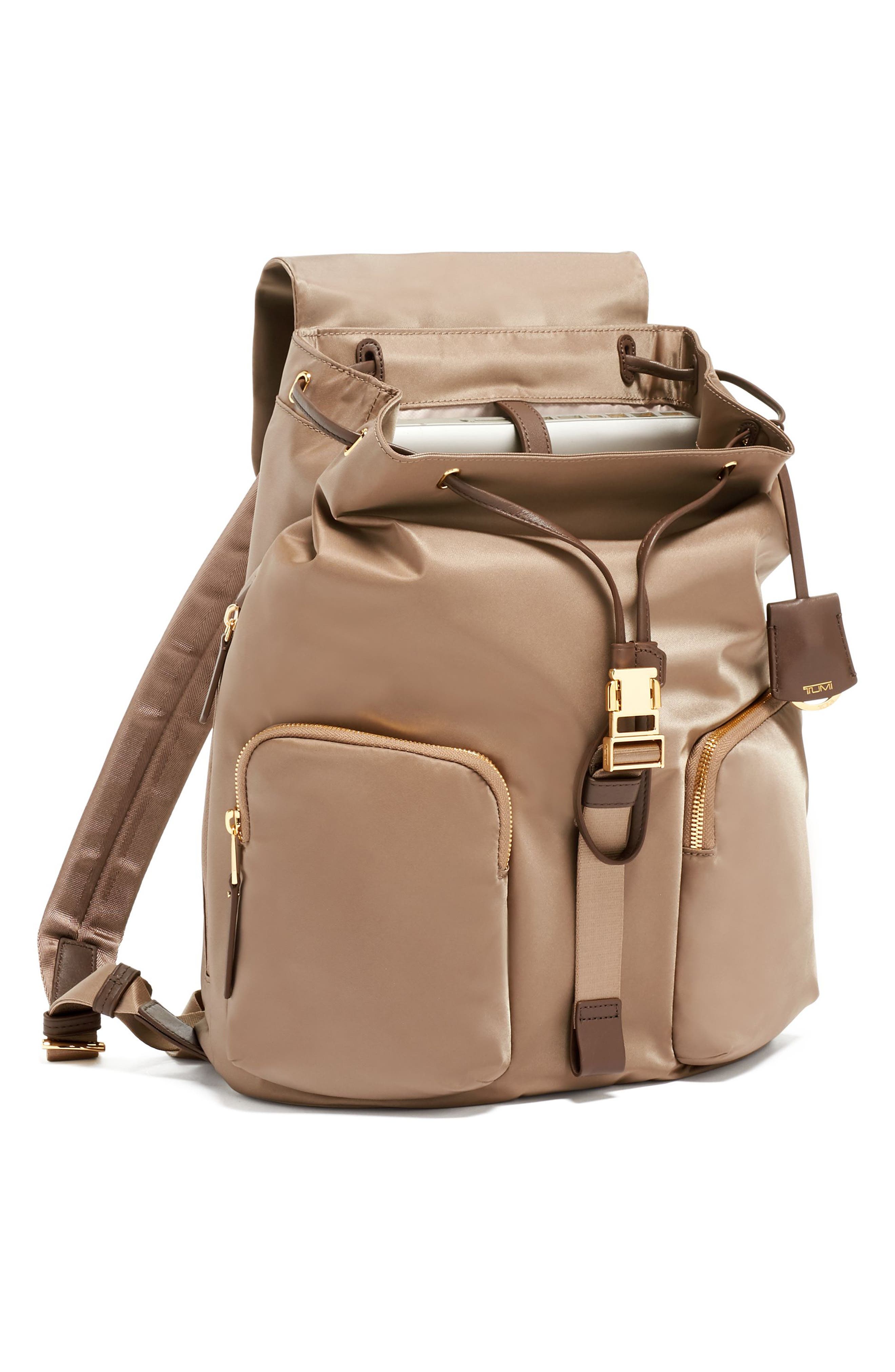 Rivas Nylon Backpack, Alternate, color, FOSSIL