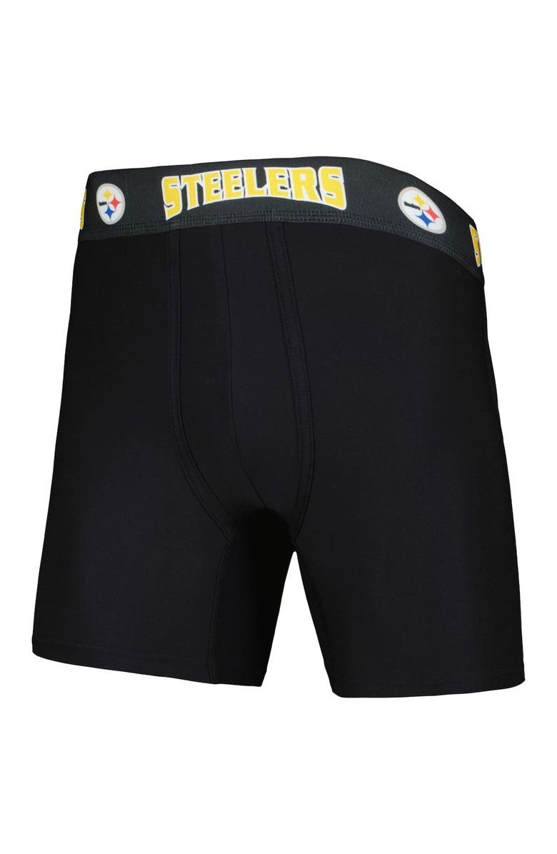 CONCEPTS SPORT Men's Concepts Sport Black/Gold Pittsburgh Steelers 2-Pack Boxer Briefs Set, Alternate, color, 