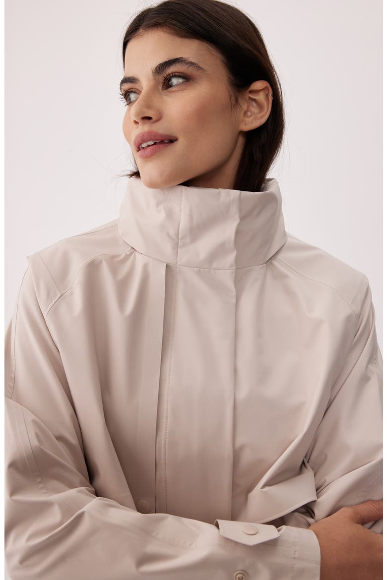 Aliz Water Repellent Short Trench Coat, Alternate, color, ABALONE