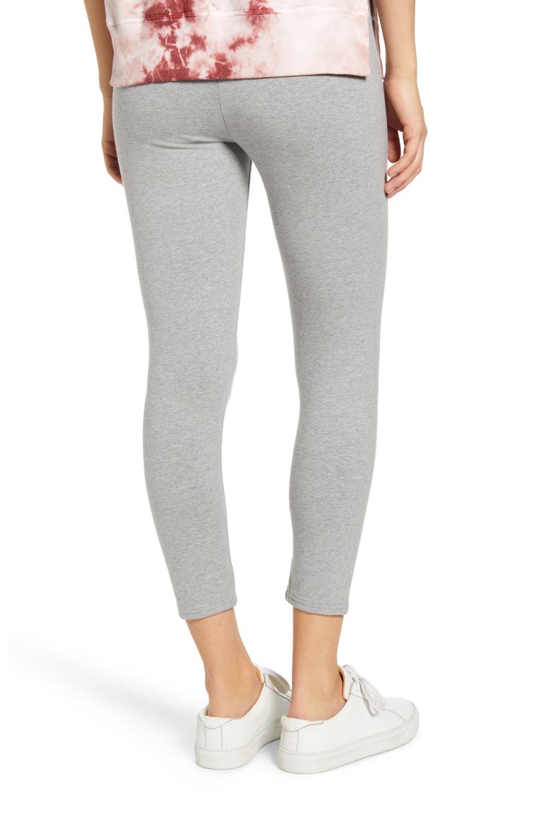 High Waist Crop Leggings, Alternate, color, GREY MEDIUM HEATHER