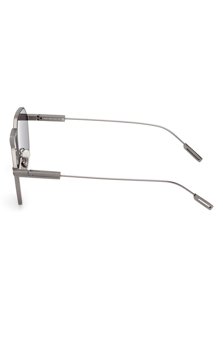 ZEGNA 55mm Round Sunglasses, Alternate, color, 
