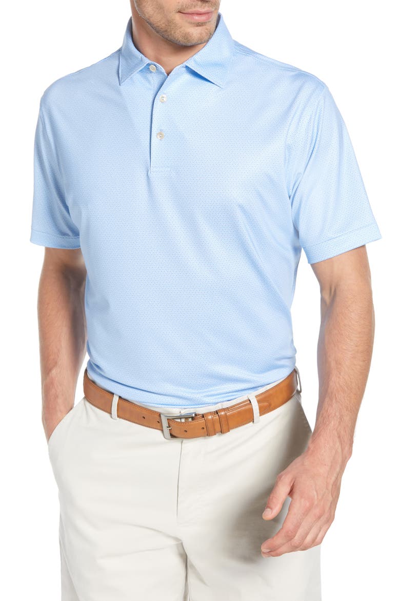 Watts Regular Fit Stretch Jersey Performance Polo, Main, color, COTTAGE BLUE