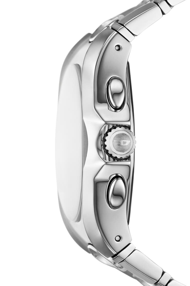 D-Curve Chronograph Stainless Steel Watch, Alternate, color, SILVER