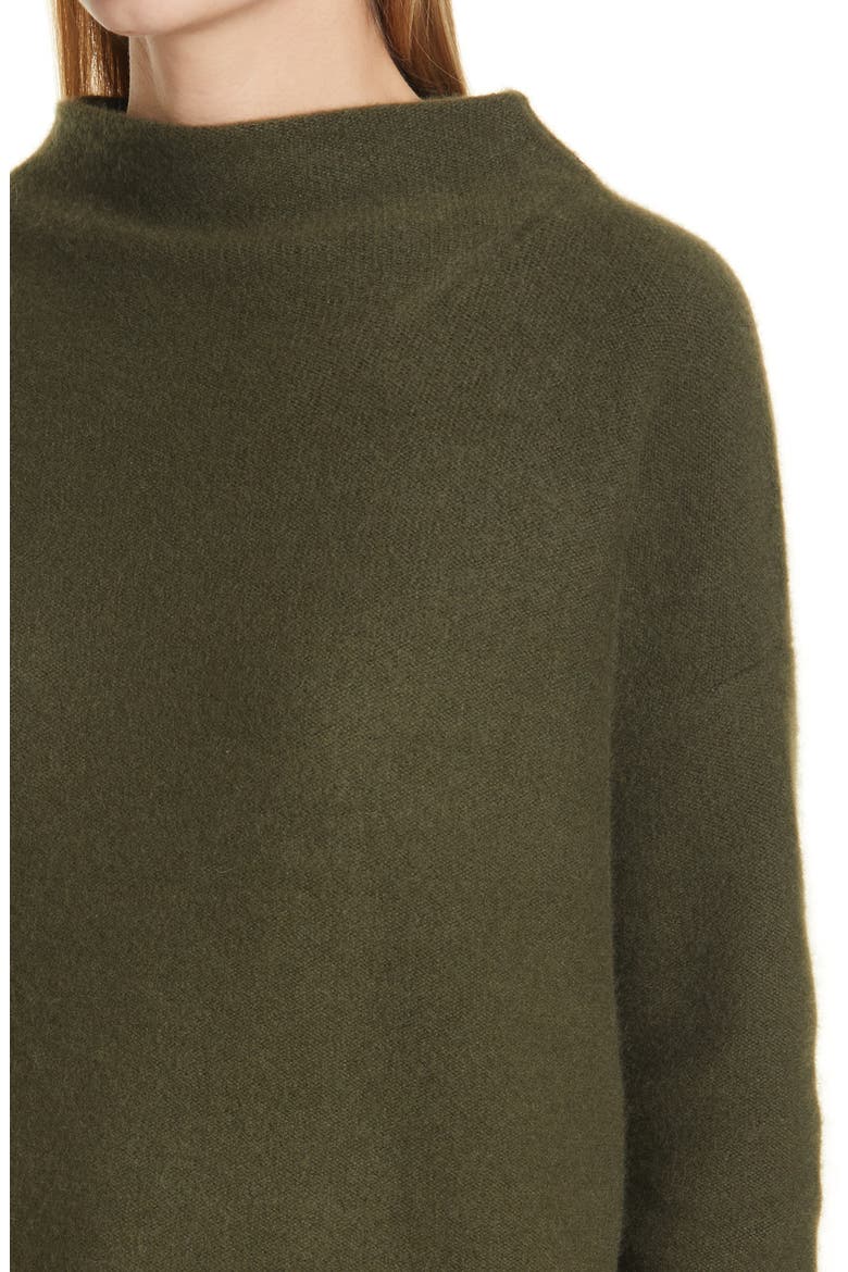 Funnel Neck Boiled Cashmere Sweater, Alternate, color, SURPLUS
