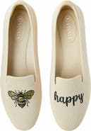 VIVAIA Round-Toe Embroidered Loafers