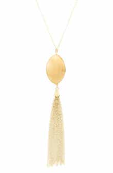 OLIVIA WELLES Maya Tassel Pendant Necklace