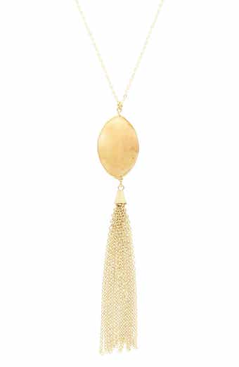 OLIVIA WELLES Maya Tassel Pendant Necklace