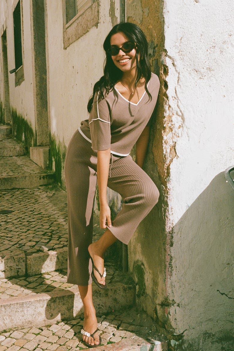 The Awaken Rib Crop Pant, Alternate, color, Terra