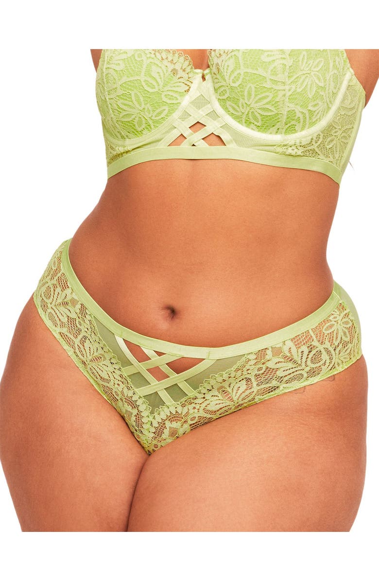 Adore Me Diara Thong Panties, Main, color, Light Green