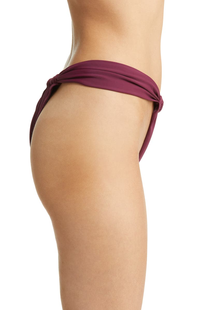 HOUSE OF CB Gathered Bikini Bottoms, Alternate, color, Prune
