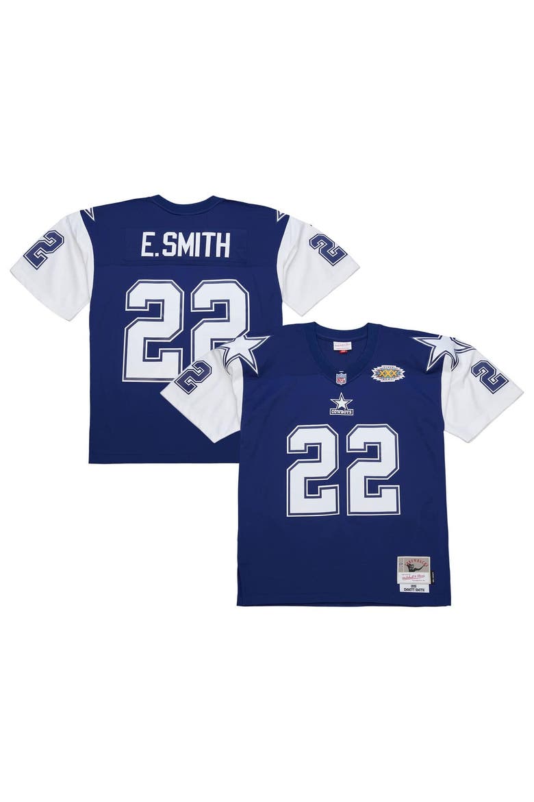 Men's Mitchell & Ness Emmitt Smith Navy Dallas Cowboys 1995 Legacy Replica Jersey, Main, color, Navy