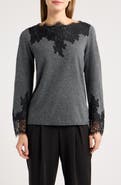 Anne Klein Lace Trim Sweater
