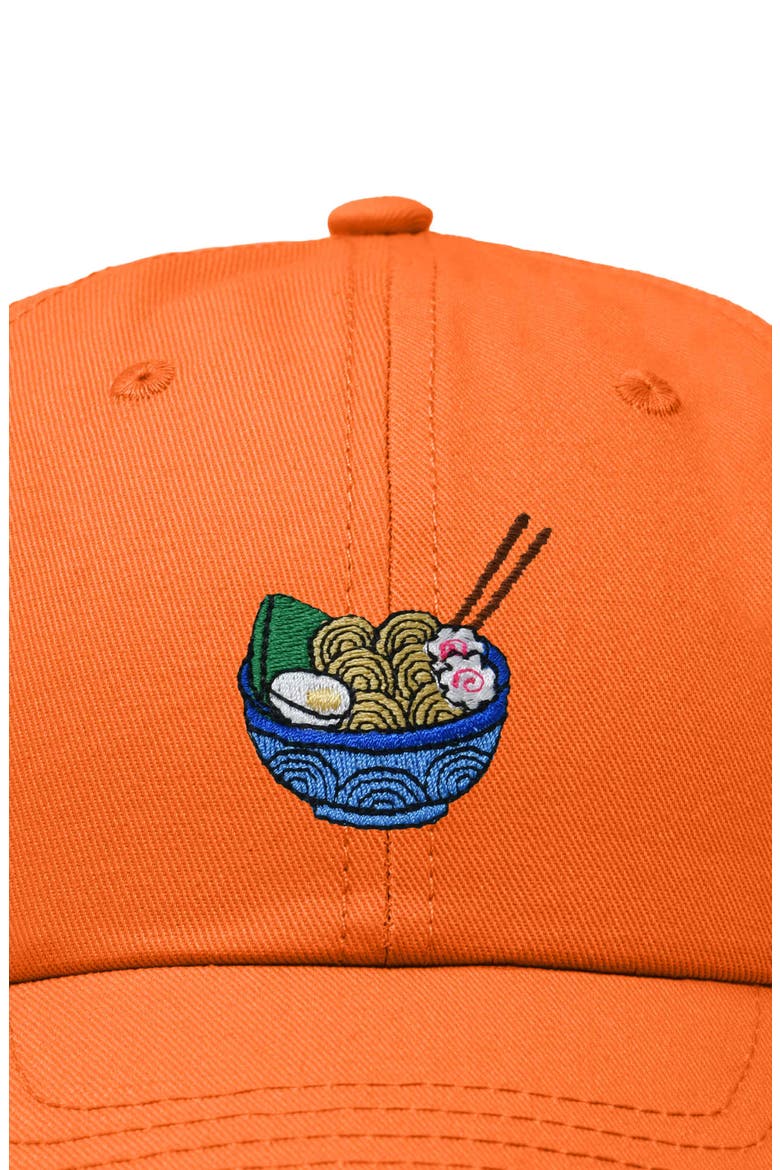 Noodles Embroidered Casual Cap, Alternate, color, Orange
